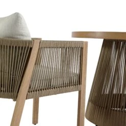 Pedra Rope And Aluminium Outdoor 4-Seater Round Dining Set, Natural 33 Pedra Rope And Aluminium Outdoor 4-Seater Round Dining Set, Natural -Daals Store OD DINE 2092 NAT SET detail2