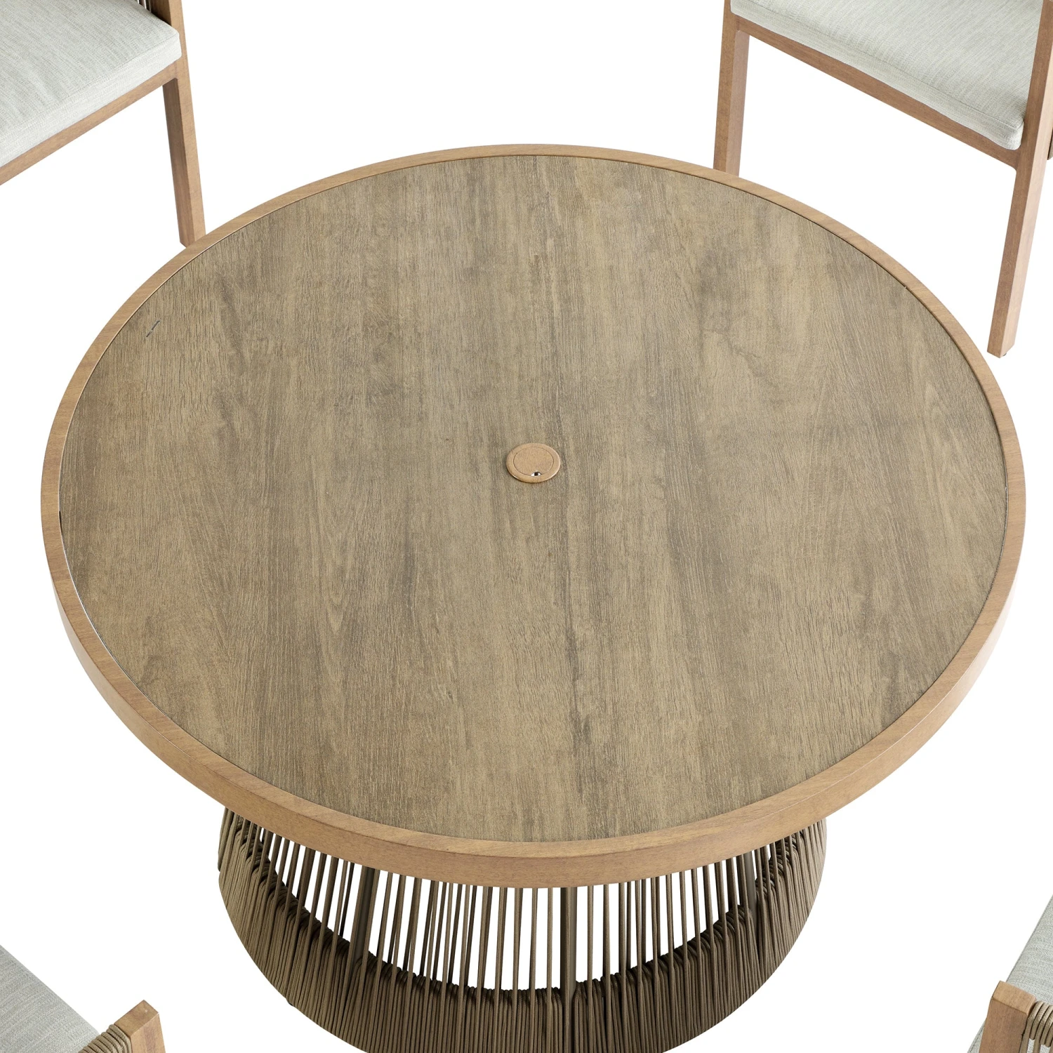 Pedra Rope And Aluminium Outdoor 4-Seater Round Dining Set, Natural 18 Pedra Rope And Aluminium Outdoor 4-Seater Round Dining Set, Natural - Image 18