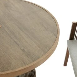 Pedra Rope And Aluminium Outdoor 4-Seater Round Dining Set, Natural 37 Pedra Rope And Aluminium Outdoor 4-Seater Round Dining Set, Natural -Daals Store OD DINE 2092 NAT SET detail6