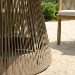 Pedra Rope And Aluminium Outdoor 4-Seater Round Dining Set, Natural 27 Pedra Rope And Aluminium Outdoor 4-Seater Round Dining Set, Natural -Daals Store OD DINE 2092 NAT SET scene8