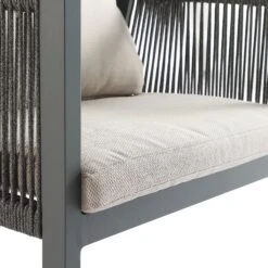 Pedra Rope And Aluminium Outdoor 6-Seater Round Dining Set, Grey 16 Pedra Rope And Aluminium Outdoor 6-Seater Round Dining Set, Grey -Daals Store OD DINE 2094 GREY SET detail3