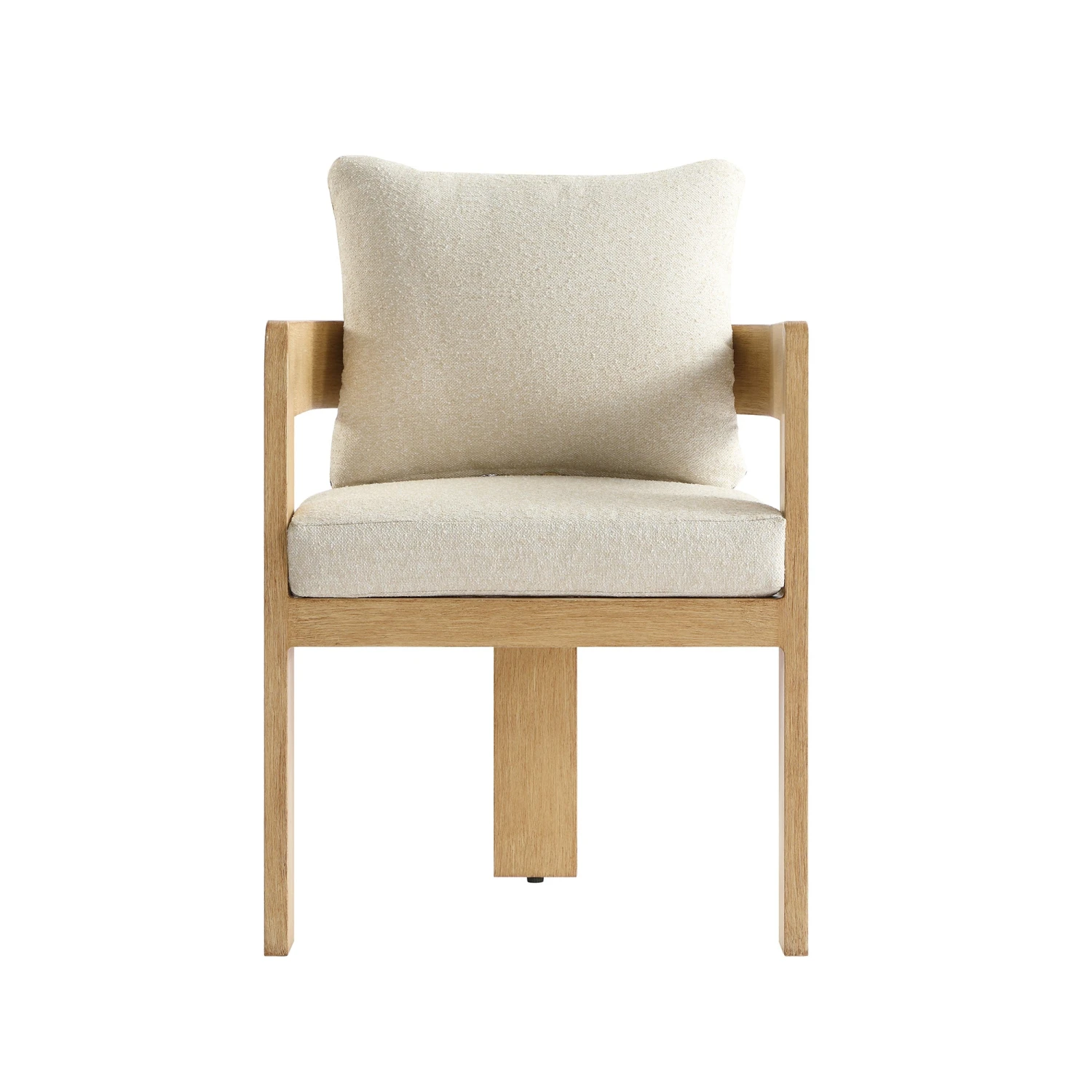 Stanford Outdoor 6-Seater Rectangular Dining Set, Natural With Beige Boucle Fabric 6 Stanford Outdoor 6-Seater Rectangular Dining Set, Natural With Beige Boucle Fabric - Image 6