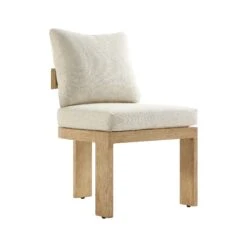 Stanford Outdoor 6-Seater Rectangular Dining Set, Natural With Beige Boucle Fabric 23 Stanford Outdoor 6-Seater Rectangular Dining Set, Natural With Beige Boucle Fabric -Daals Store OD DINE 2190 NAT BEIGE SET WB9