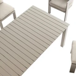 Stanford Outdoor 6-Seater Rectangular Dining Set, Taupe With Light Taupe Fabric 20 Stanford Outdoor 6-Seater Rectangular Dining Set, Taupe With Light Taupe Fabric -Daals Store OD DINE 2190 TAU TAU SET detail5