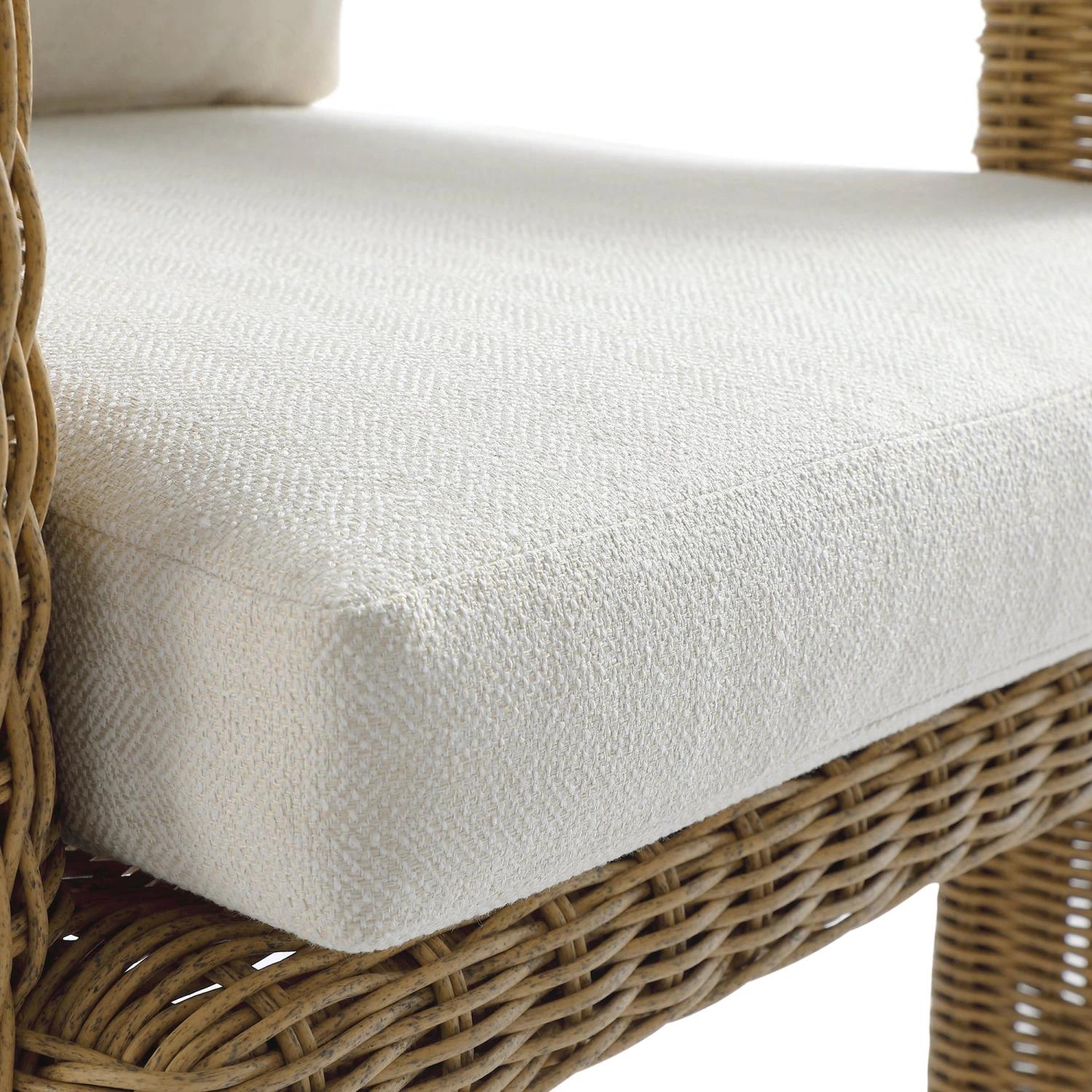 Stanford Natural Round Wicker 6-Seater Rectangular Dining Set β Weathered Wood Finish Table & Beige Cushions 10 Stanford Natural Round Wicker 6-Seater Rectangular Dining Set β Weathered Wood Finish Table & Beige Cushions - Image 10