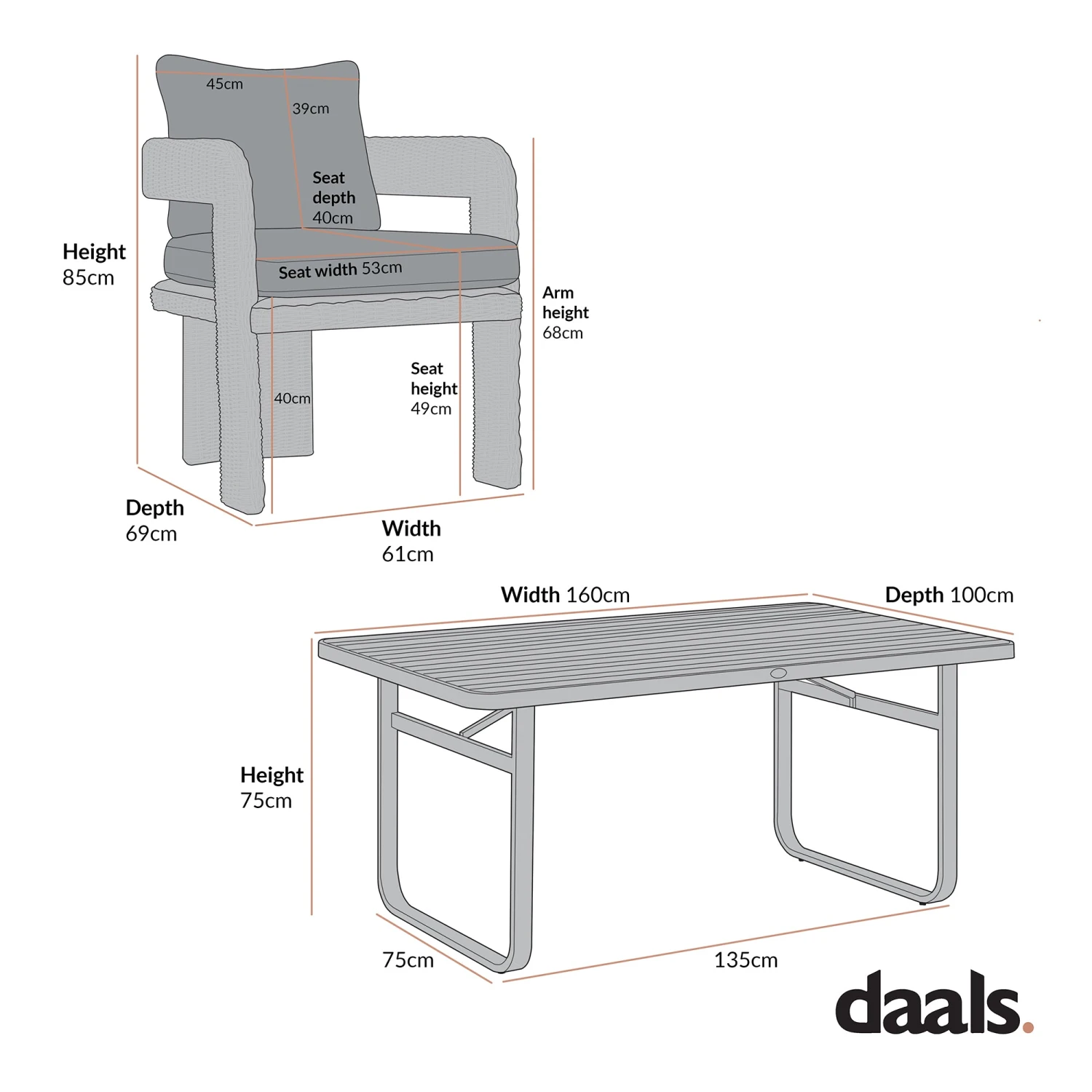 Stanford Natural Round Wicker 6-Seater Rectangular Dining Set β Weathered Wood Finish Table & Beige Cushions 3 Stanford Natural Round Wicker 6-Seater Rectangular Dining Set β Weathered Wood Finish Table & Beige Cushions - Image 3