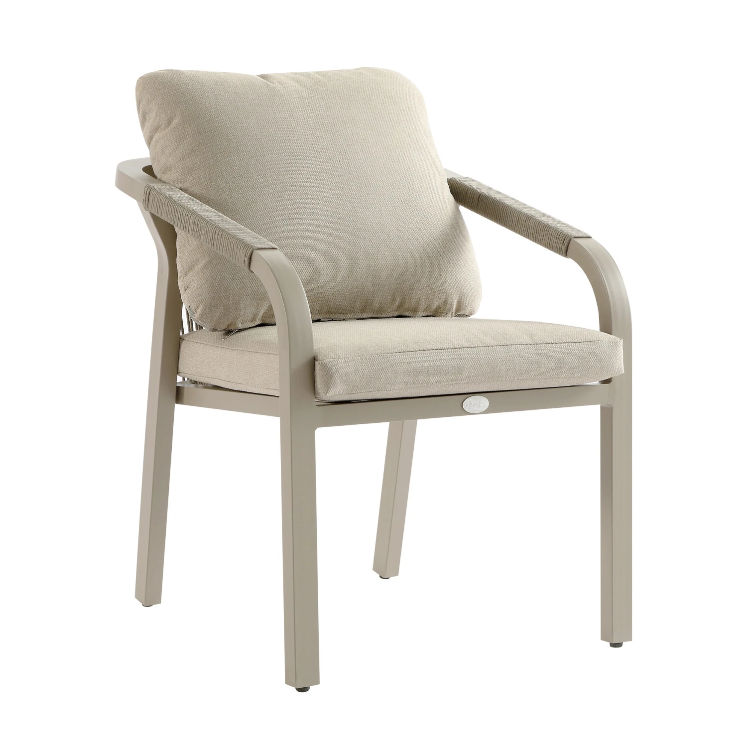 Manresa Taupe and Beige Rope Detail β Slatted Aluminium Rectangular 6-Seater Dining Set 15 Manresa Taupe and Beige Rope Detail β Slatted Aluminium Rectangular 6-Seater Dining Set - Image 15