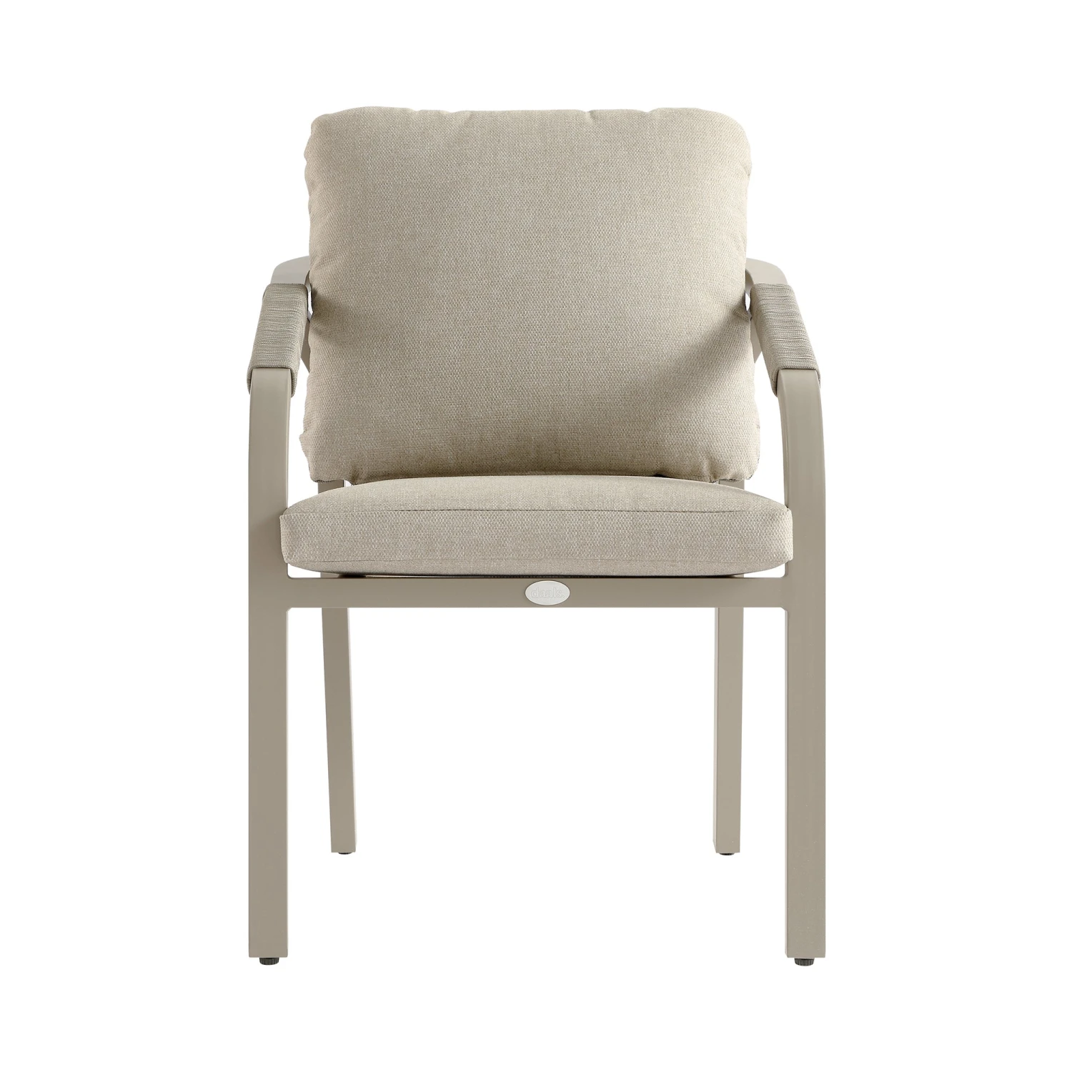 Manresa Taupe and Beige Rope Detail β Slatted Aluminium Rectangular 6-Seater Dining Set 16 Manresa Taupe and Beige Rope Detail β Slatted Aluminium Rectangular 6-Seater Dining Set - Image 16