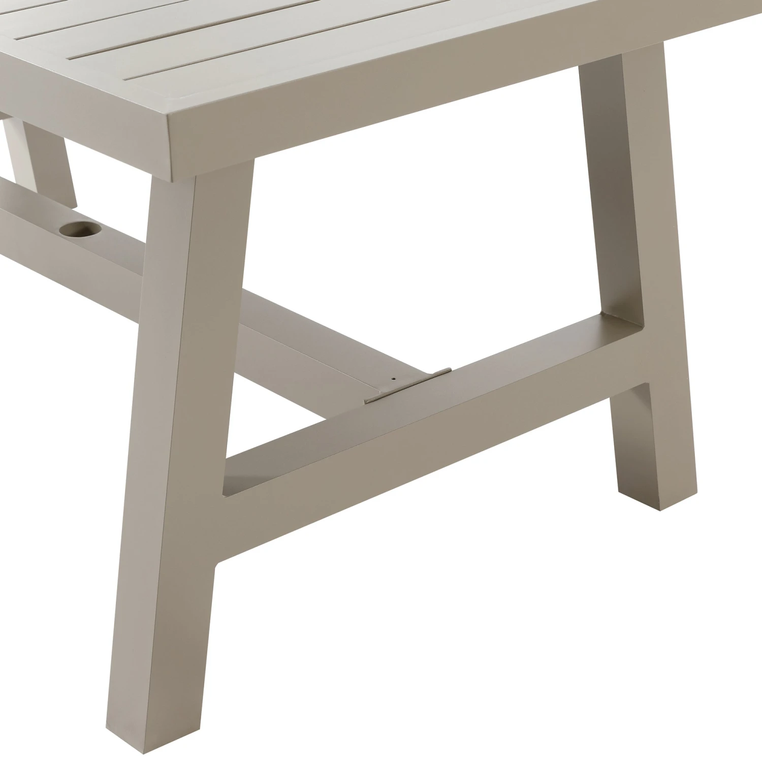 Manresa Taupe and Beige Rope Detail β Slatted Aluminium Rectangular 6-Seater Dining Set 18 Manresa Taupe and Beige Rope Detail β Slatted Aluminium Rectangular 6-Seater Dining Set - Image 18