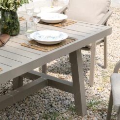 Manresa Taupe and Beige Rope Detail β Slatted Aluminium Rectangular 6-Seater Dining Set 26 Manresa Taupe and Beige Rope Detail β Slatted Aluminium Rectangular 6-Seater Dining Set -Daals Store OD DINE 255 TAUPE SET scene8