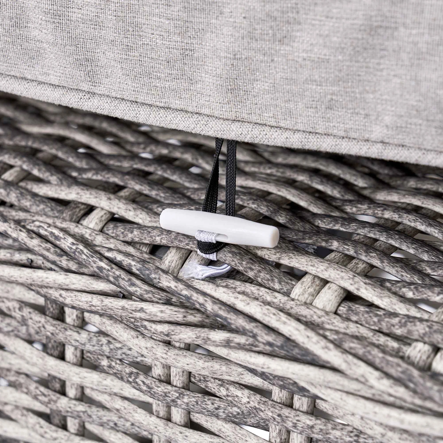 Hampshire Light Grey Large Corner Round Wicker Rattan Dining Set β Modular Sofa with Rising Firepit Table 17 Hampshire Light Grey Large Corner Round Wicker Rattan Dining Set β Modular Sofa with Rising Firepit Table - Image 17