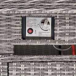 Hampshire Light Grey Large Corner Round Wicker Rattan Dining Set β Modular Sofa with Rising Firepit Table 35 Hampshire Light Grey Large Corner Round Wicker Rattan Dining Set β Modular Sofa with Rising Firepit Table -Daals Store OD DINE 288 LGREY SET detail5