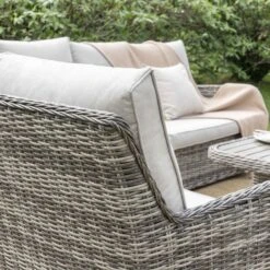 Hampshire Light Grey Large Corner Round Wicker Rattan Dining Set β Modular Sofa with Rising Firepit Table 24 Hampshire Light Grey Large Corner Round Wicker Rattan Dining Set β Modular Sofa with Rising Firepit Table -Daals Store OD DINE 288 LGREY SET scene6