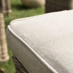 Hampshire Large Corner Natural Rattan Dining Set – Modular Wicker Sofa with Rising Firepit Table & Beige Cushions -Daals Store OD DINE 288 NAT SET scene6