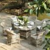 Willowbrook Lattice Weave Rattan 6-Seater Round Dining Set, Natural 28 Willowbrook Lattice Weave Rattan 6-Seater Round Dining Set, Natural -Daals Store OD DINE 3115 NAT SET main