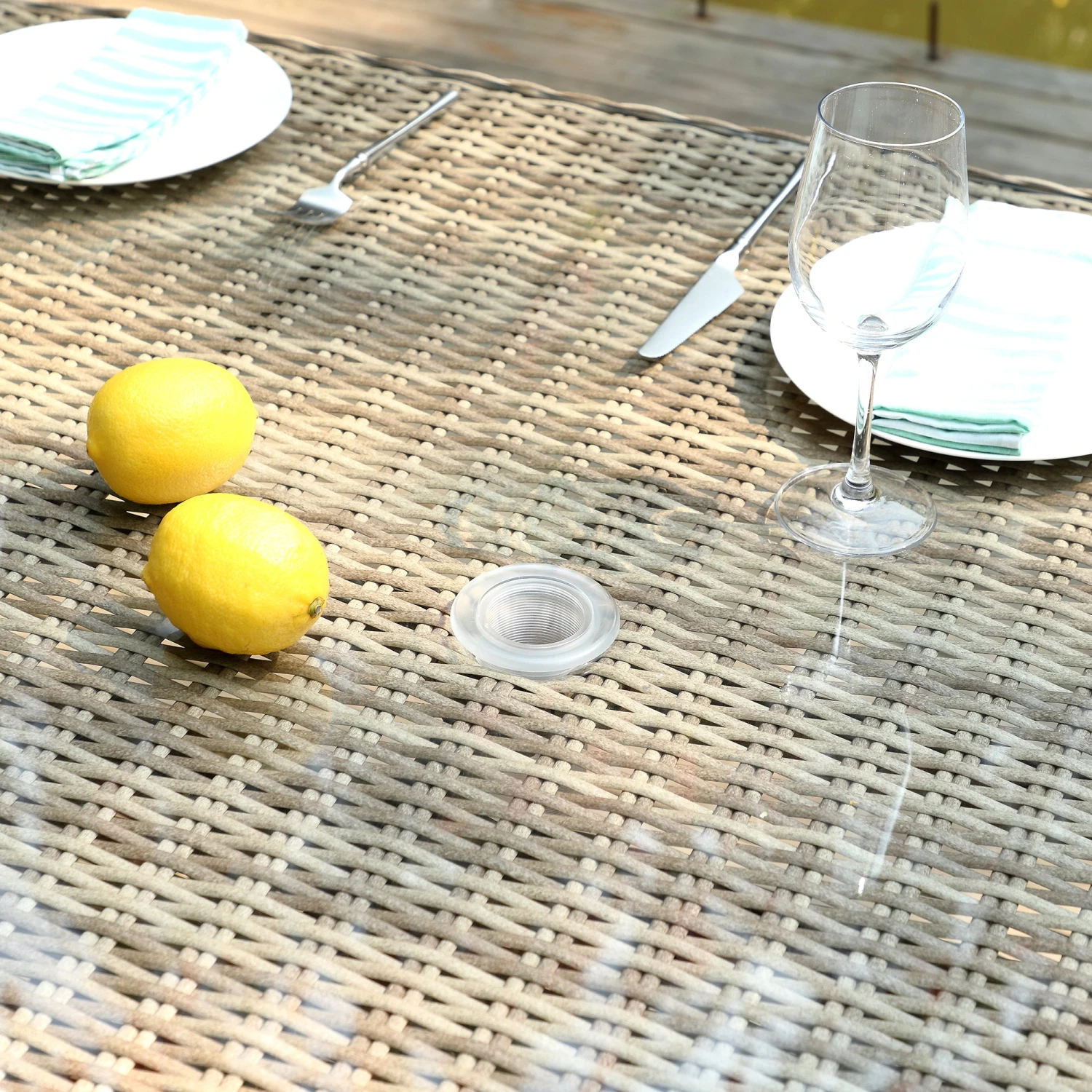 Willowbrook Natural Lattice Weave Rattan 6-Seater Oval Dining Set β All-Weather Garden Furniture 9 Willowbrook Natural Lattice Weave Rattan 6-Seater Oval Dining Set β All-Weather Garden Furniture - Image 9