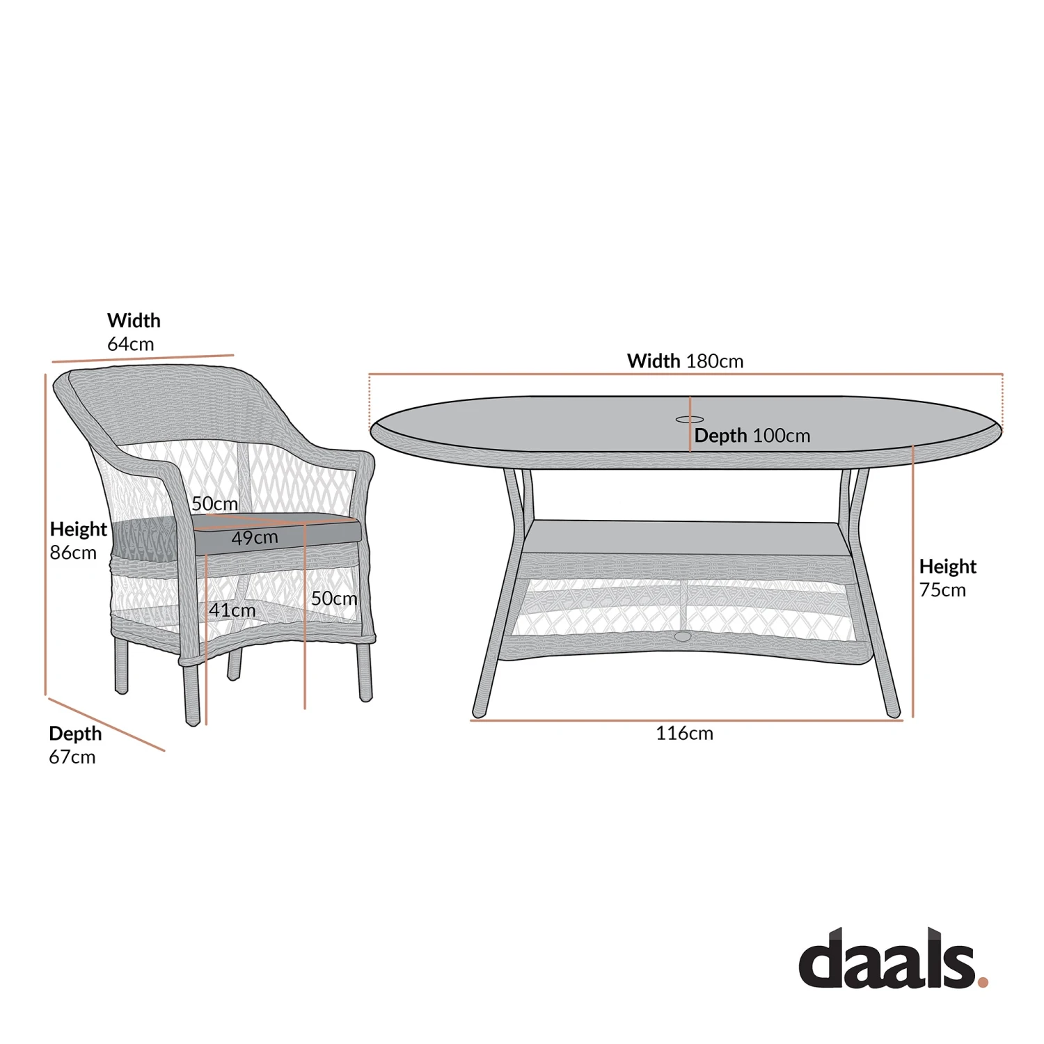 Willowbrook Natural Lattice Weave Rattan 6-Seater Oval Dining Set β All-Weather Garden Furniture 10 Willowbrook Natural Lattice Weave Rattan 6-Seater Oval Dining Set β All-Weather Garden Furniture - Image 10