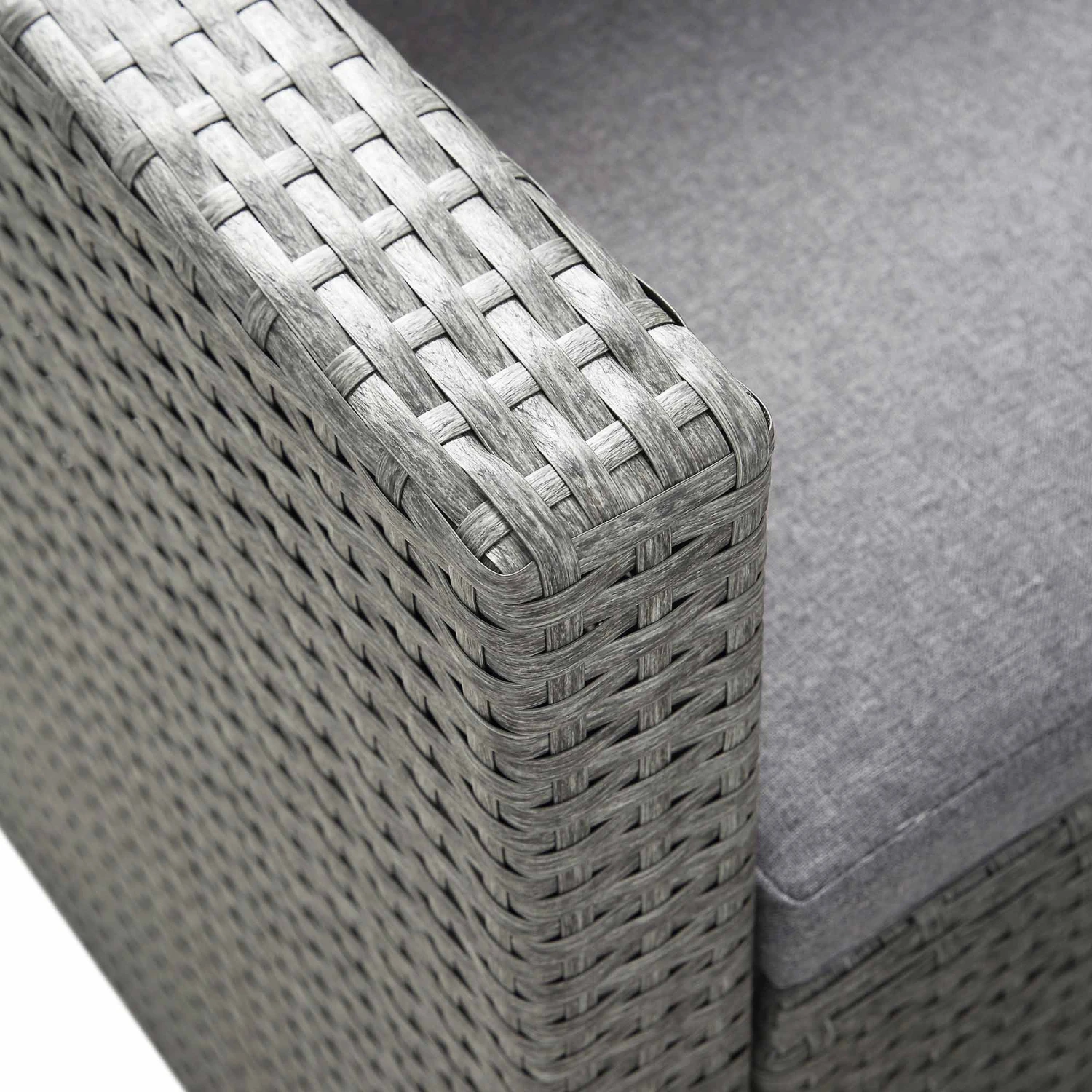 Granchester Rattan Rectangular Corner Dining Sofa Set With Rising Table, Grey 14 Granchester Rattan Rectangular Corner Dining Sofa Set With Rising Table, Grey - Image 14