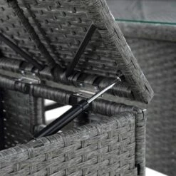 Granchester Rattan Rectangular Corner Dining Sofa Set With Rising Table, Grey 29 Granchester Rattan Rectangular Corner Dining Sofa Set With Rising Table, Grey -Daals Store OD DINE 6421 DARKGREY detail6