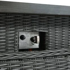 Bellagio Round Dark Grey Wicker Large Modular Corner Dining Set with Rising Firepit Table 19 Bellagio Round Dark Grey Wicker Large Modular Corner Dining Set with Rising Firepit Table -Daals Store OD DINE 650 DARKGREY SET detail3