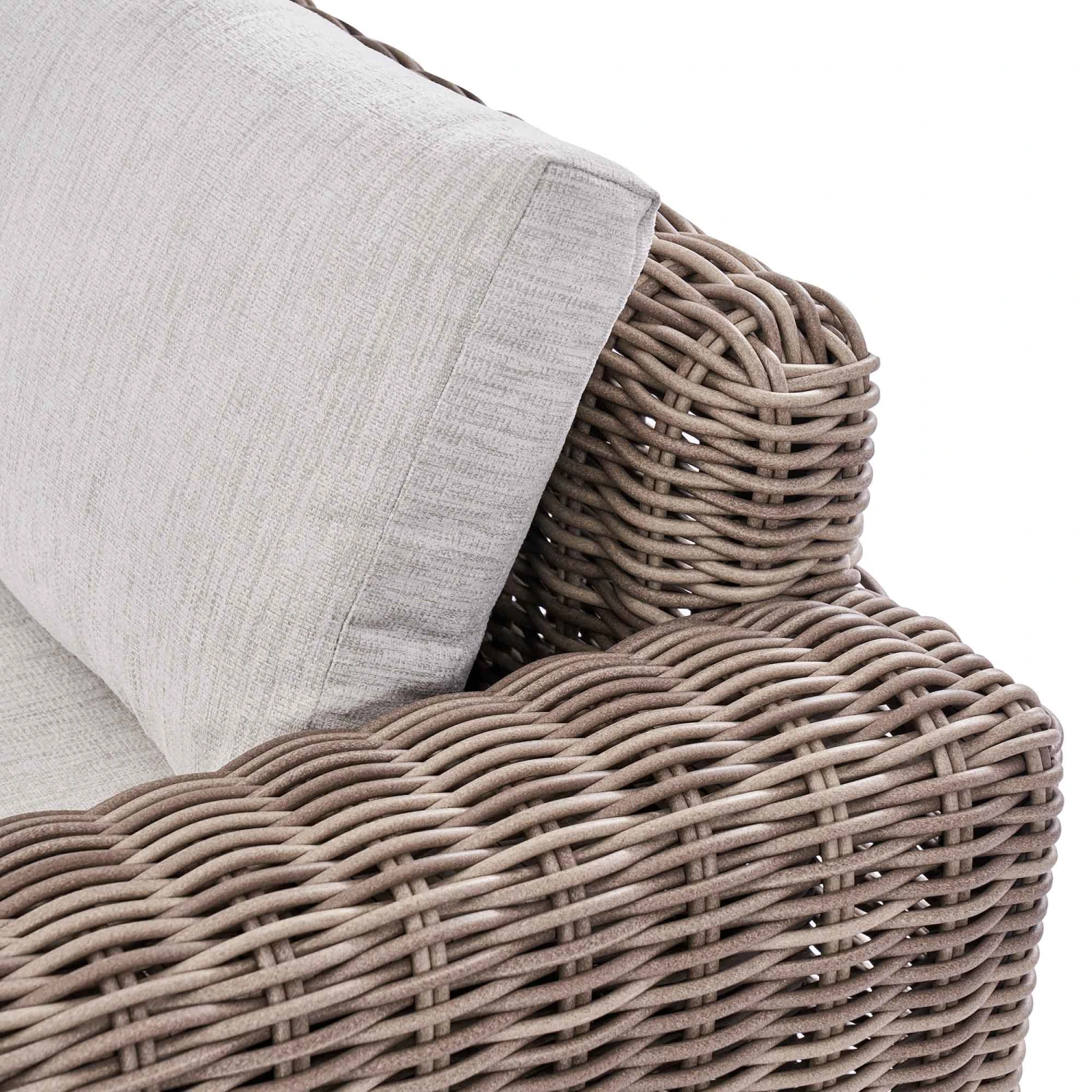 Bellagio Natural Round Wicker Large Modular Corner Dining Set β Height Adjustable Firepit Table & Beige Cushions 17 Bellagio Natural Round Wicker Large Modular Corner Dining Set β Height Adjustable Firepit Table & Beige Cushions - Image 17