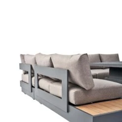 Jardin Large Granite Aluminium Corner Dining Set with Rising Table & Reclining Module - 9 Seater 35 Jardin Large Granite Aluminium Corner Dining Set with Rising Table & Reclining Module - 9 Seater -Daals Store OD DINE 905 GRANITE SET detail1