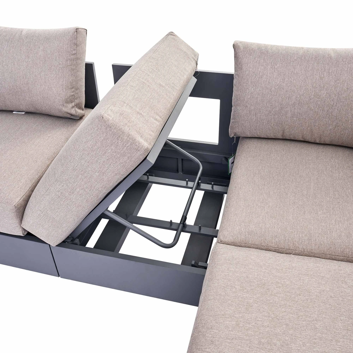 Jardin Large Granite Aluminium Corner Dining Set with Rising Table & Reclining Module - 9 Seater 17 Jardin Large Granite Aluminium Corner Dining Set with Rising Table & Reclining Module - 9 Seater - Image 17