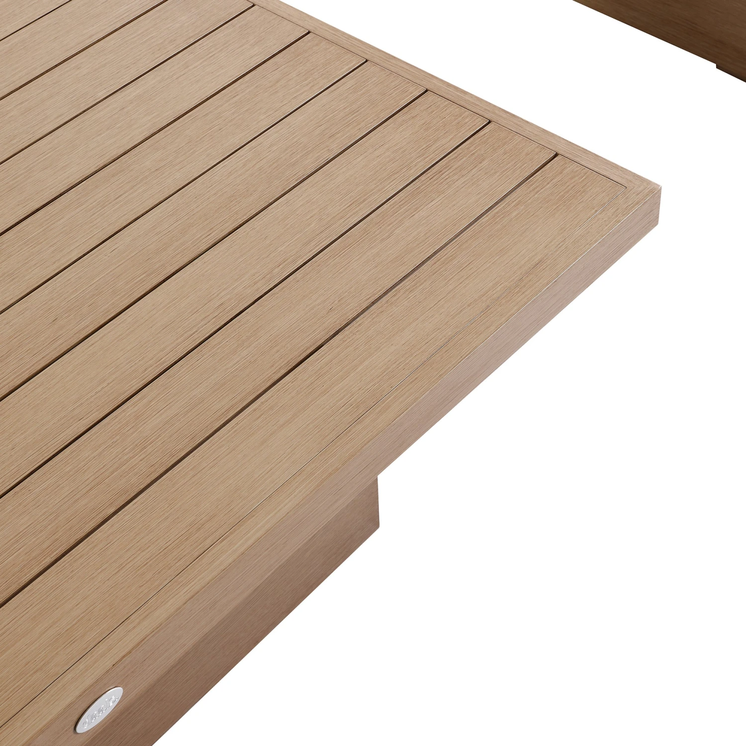 Jardin Aluminium Large Corner Casual Dining Set With Rising Table, Natural With Blue Stripes 19 Jardin Aluminium Large Corner Casual Dining Set With Rising Table, Natural With Blue Stripes - Image 19