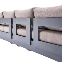 Jardin Aluminium Large Corner Casual Dining Set With Rising Firepit Table, Granite 29 Jardin Aluminium Large Corner Casual Dining Set With Rising Firepit Table, Granite -Daals Store OD DINE 906 GRANITE SET detail2