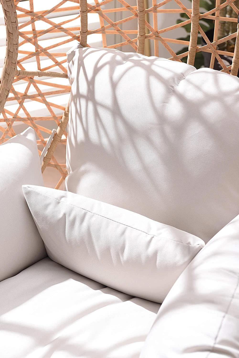 Indra Natural Rattan Effect Hanging Egg Chair β Luxury Outdoor Cocoon Swing Seat with Deep Fill Cushions 6 Indra Natural Rattan Effect Hanging Egg Chair β Luxury Outdoor Cocoon Swing Seat with Deep Fill Cushions - Image 6