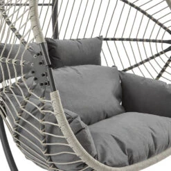 Harrington Grey Rattan & Rope Double Hanging Egg Chair β 2 Person Indoor/Outdoor Garden Swing with Plush Cushions 17 Harrington Grey Rattan & Rope Double Hanging Egg Chair β 2 Person Indoor/Outdoor Garden Swing with Plush Cushions -Daals Store OD HC 009 detail1