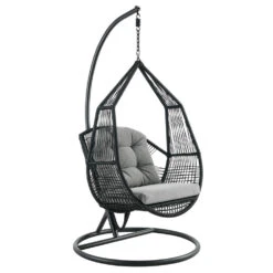 Lydia Geometric Rattan & Rope Mix Indoor Outdoor Hanging Chair 15 Lydia Geometric Rattan & Rope Mix Indoor Outdoor Hanging Chair -Daals Store OD HC 014 WB1
