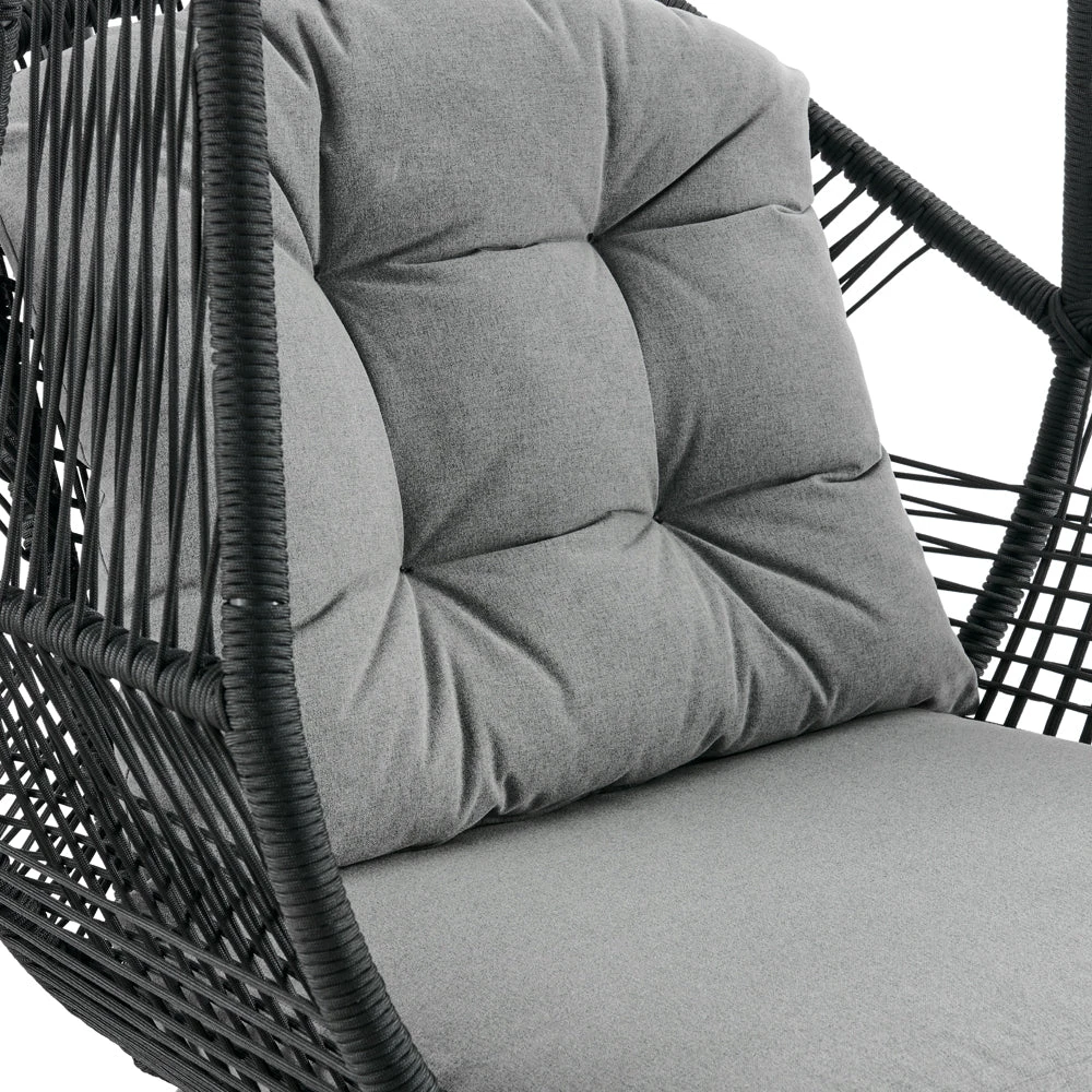 Lydia Geometric Rattan & Rope Mix Indoor Outdoor Hanging Chair 7 Lydia Geometric Rattan & Rope Mix Indoor Outdoor Hanging Chair - Image 7