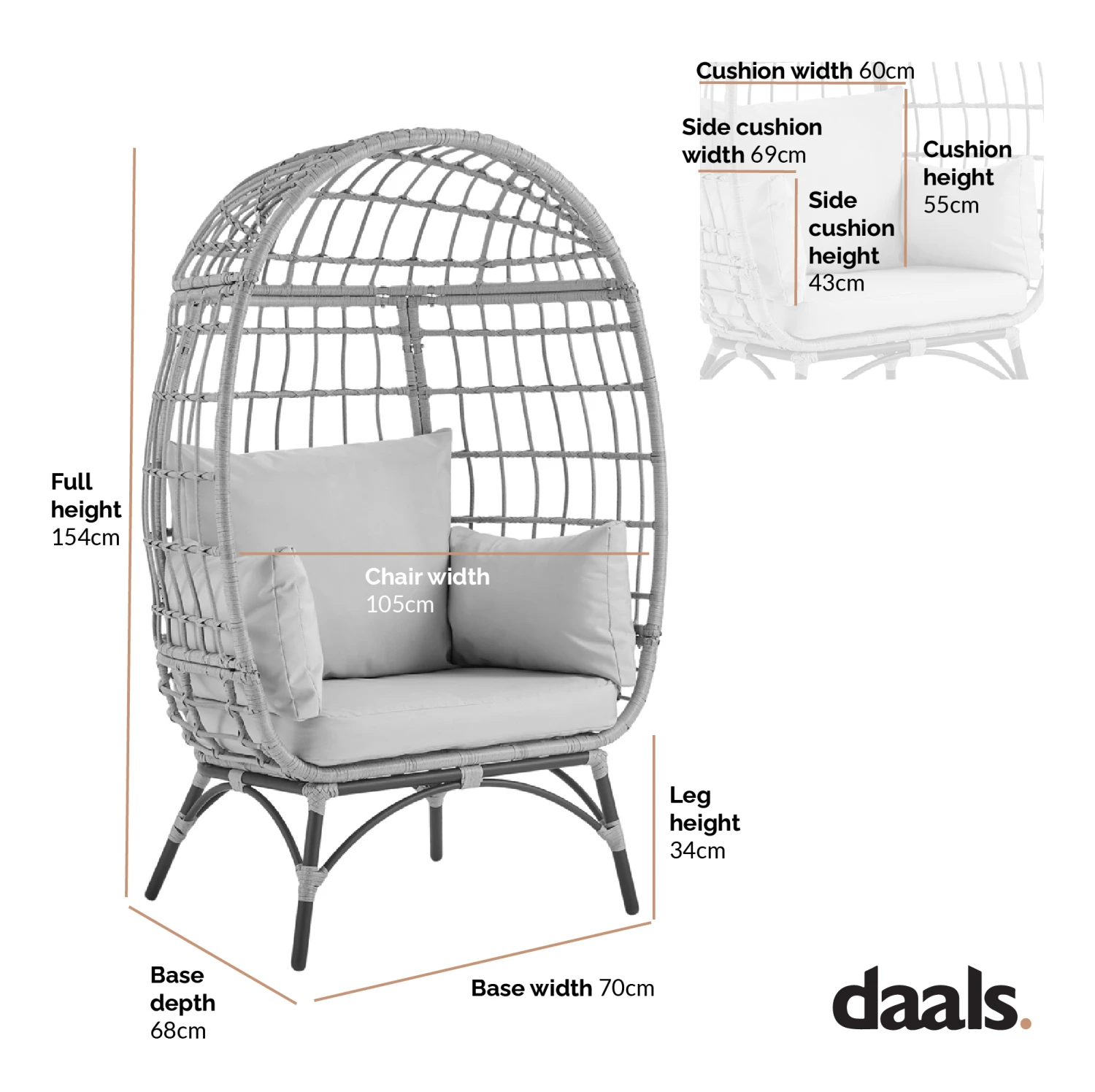 Stratford Indoor Outdoor Cocoon Loveseat 4 Stratford Indoor Outdoor Cocoon Loveseat - Image 4