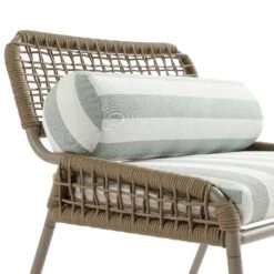 Pomona Rope Weave Bistro Set, Sage Striped Fabric With Taupe Frame 30 Pomona Rope Weave Bistro Set, Sage Striped Fabric With Taupe Frame -Daals Store OD POM TAU SAGESTRIPE BISTRO detail1