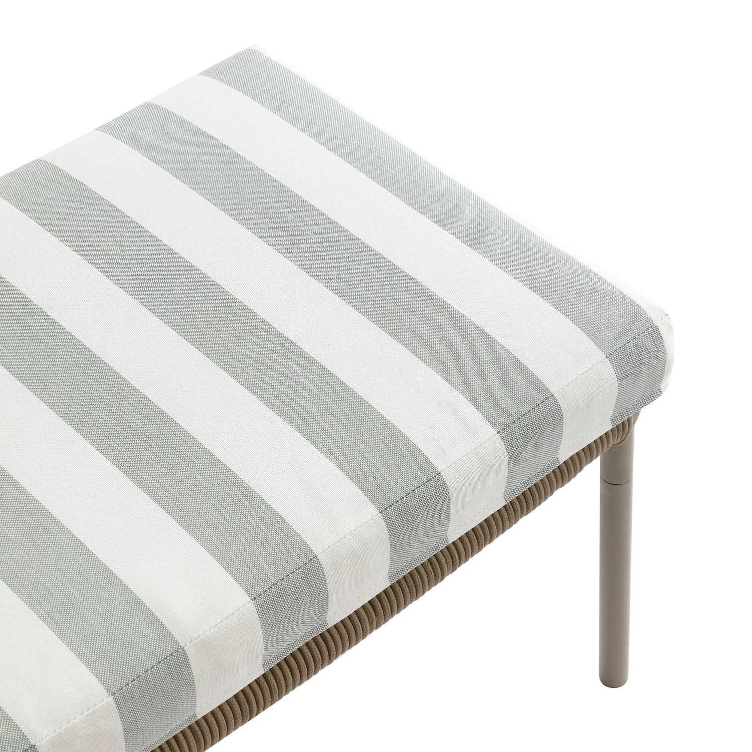Pomona Rope Weave Bistro Set, Sage Striped Fabric With Taupe Frame 17 Pomona Rope Weave Bistro Set, Sage Striped Fabric With Taupe Frame - Image 17
