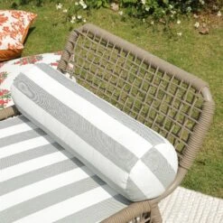 Pomona Rope Weave Bistro Set, Sage Striped Fabric With Taupe Frame 23 Pomona Rope Weave Bistro Set, Sage Striped Fabric With Taupe Frame -Daals Store OD POM TAU SAGESTRIPE BISTRO scene6