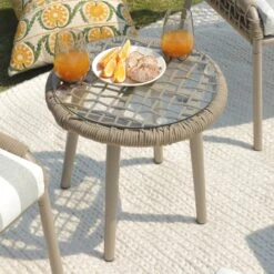 Pomona Rope Weave Bistro Set, Sage Striped Fabric With Taupe Frame 24 Pomona Rope Weave Bistro Set, Sage Striped Fabric With Taupe Frame -Daals Store OD POM TAU SAGESTRIPE BISTRO scene7