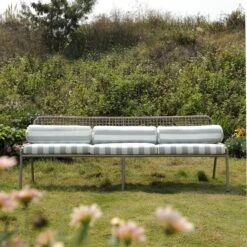 Pomona Rope Weave 5-Seater Sofa Set, Sage Striped Fabric With Taupe Frame 23 Pomona Rope Weave 5-Seater Sofa Set, Sage Striped Fabric With Taupe Frame -Daals Store OD POM TAU SAGESTRIPE CONVO SET scene5