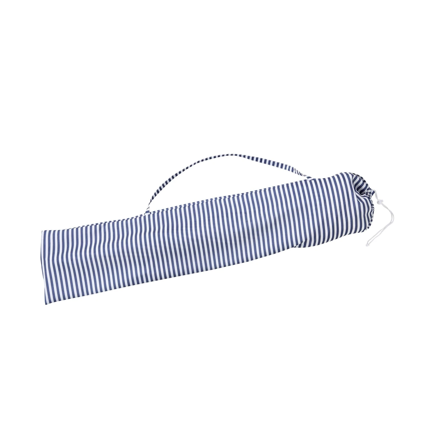 Gabriel Blue And White Striped Fringed Parasol With Tilt 12 Gabriel Blue And White Striped Fringed Parasol With Tilt - Image 12