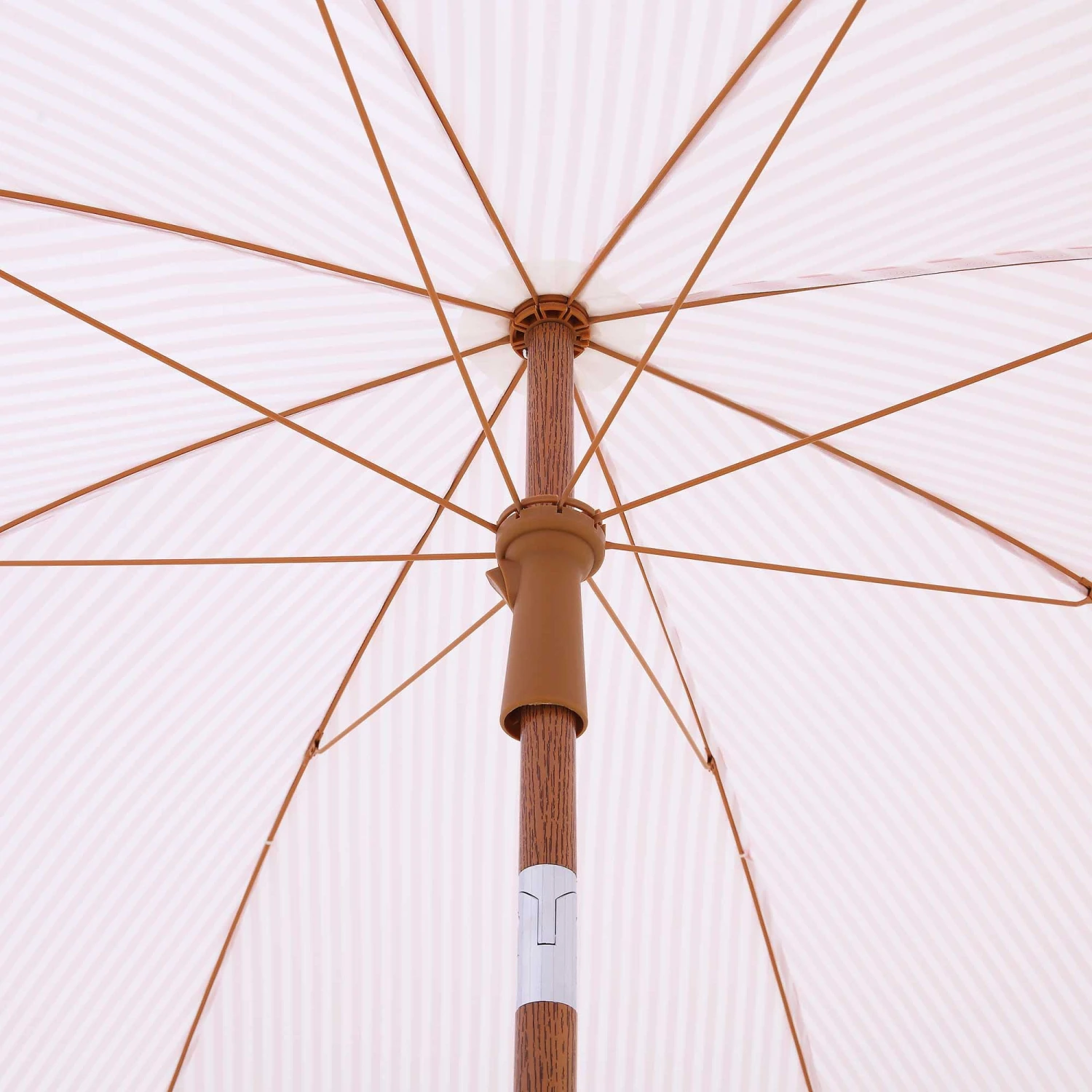 Gabriel Pink and White Striped Retro Fringed Garden Parasol β UPF50+ Tiltable Beach Umbrella 13 Gabriel Pink and White Striped Retro Fringed Garden Parasol β UPF50+ Tiltable Beach Umbrella - Image 13