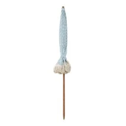 Gabriel Sage Green And White Striped Fringed Parasol With Tilt -Daals Store OD PRSL 02 SAGESTRP WB4