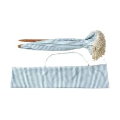 Gabriel Sage Green And White Striped Fringed Parasol With Tilt -Daals Store OD PRSL 02 SAGESTRP WB6