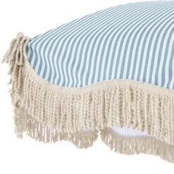 Gabriel Sage Green And White Striped Fringed Parasol With Tilt -Daals Store OD PRSL 02 SAGESTRP detail1