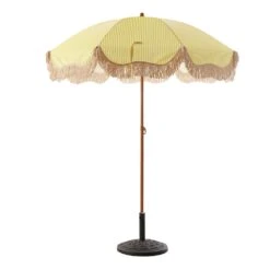 Gabriel Yellow and White Striped Fringed Parasol with Tilt β Vintage UPF50+ Garden and Beach Umbrella 17 Gabriel Yellow and White Striped Fringed Parasol with Tilt β Vintage UPF50+ Garden and Beach Umbrella -Daals Store OD PRSL 02 YELLOWSTRP WB1