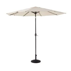 3M Solar LED Light Garden Parasol - Beige Angora Canopy with Tilt & Crank Aluminium Frame 22 3M Solar LED Light Garden Parasol - Beige Angora Canopy with Tilt & Crank Aluminium Frame -Daals Store OD PRSL 23 BEIGE WB2