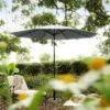 3M LED Light Aluminium Frame Garden Parasol With Tilt Crank , Grey 8 3M LED Light Aluminium Frame Garden Parasol With Tilt Crank , Grey -Daals Store OD PRSL 23 GREY main