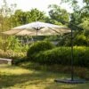 3M Cantilever Garden Parasol in Beige – Solar Powered 24 LED Lights & UPF50+ UV Protection Leanover Umbrella -Daals Store OD PRSL 24 BEIGE main