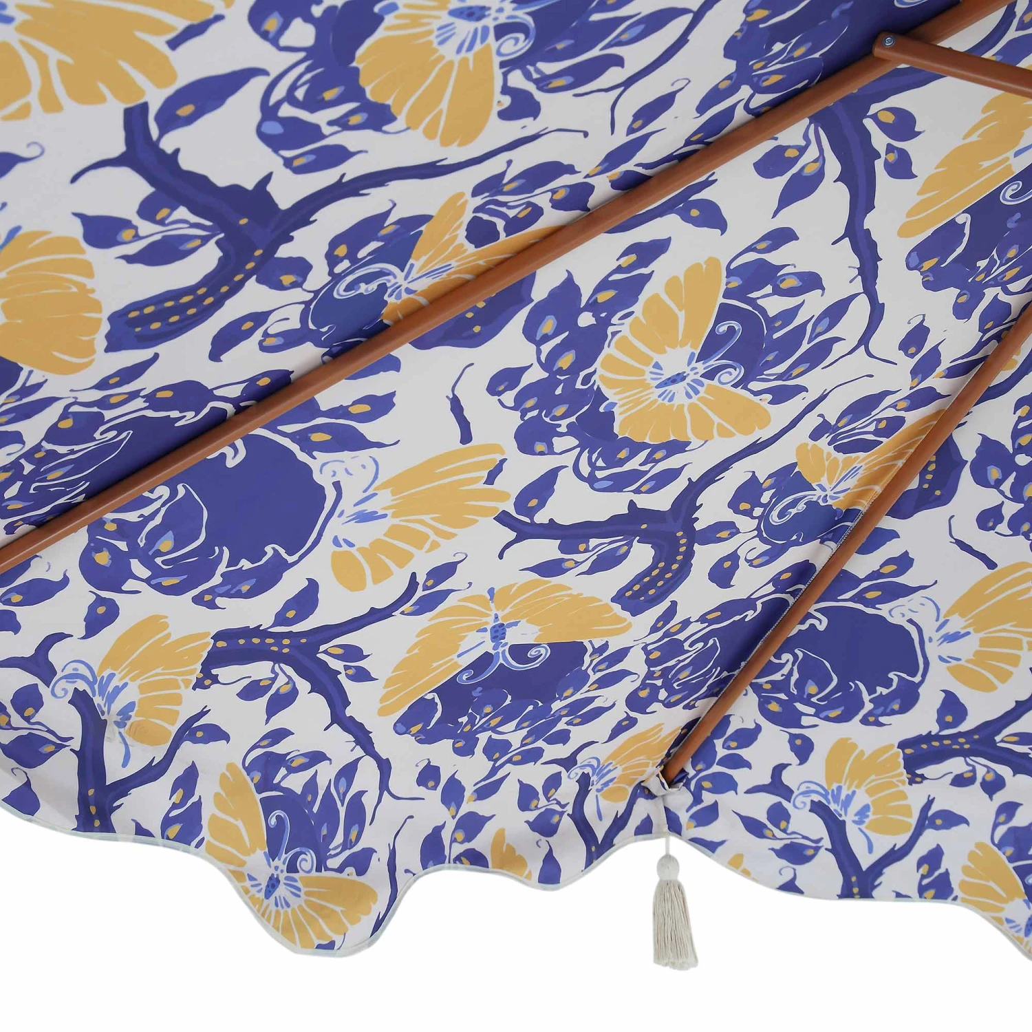 Butterfly & Flower 2.6M Octagonal Tassel Parasol With Aluminium Tilt 12 Butterfly & Flower 2.6M Octagonal Tassel Parasol With Aluminium Tilt - Image 12