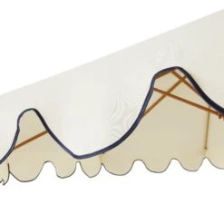 Beige 2.6M Octagonal Crank And Tilt Parasol With Navy Scalloped Edge 19 Beige 2.6M Octagonal Crank And Tilt Parasol With Navy Scalloped Edge -Daals Store OD PRSL 35 BLUEEDGE detail1